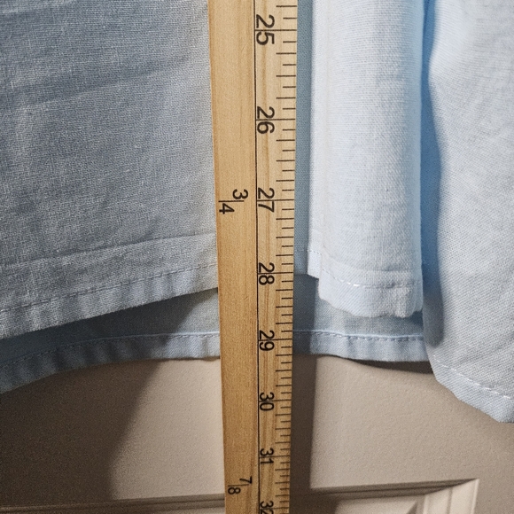 Light Blue Floral Embroidered Peasant Blouse XXL Boho Cottagecore Top - Picture 7 of 7